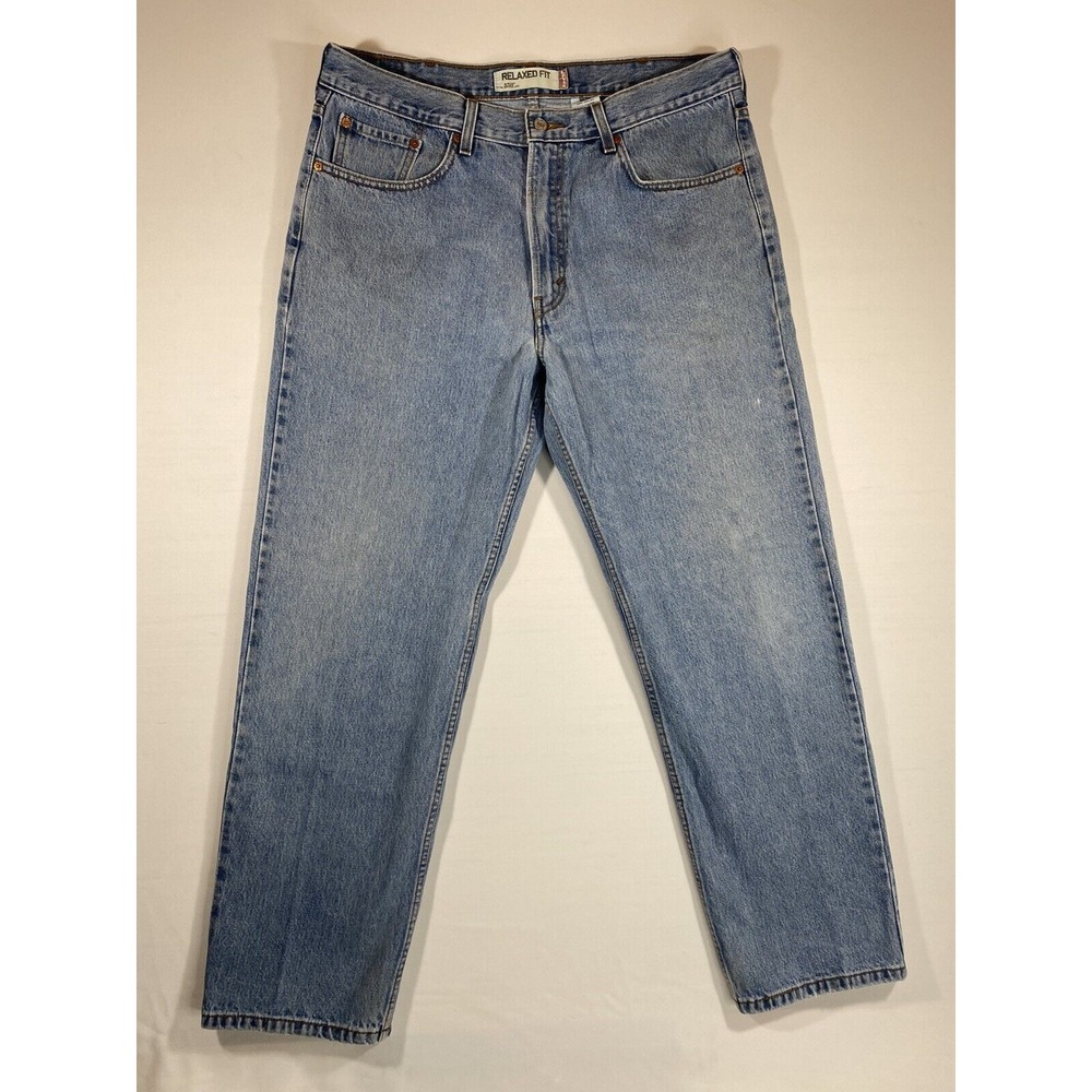 Levis 550 Jeans Mens 38x32 Relaxed Fit Medium Wash Workwear Heritage Denim